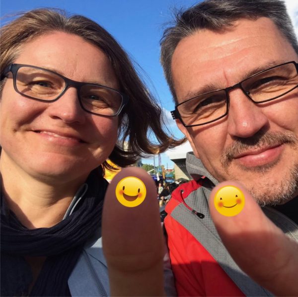 Petra und Uwe glücklich und erleichtert